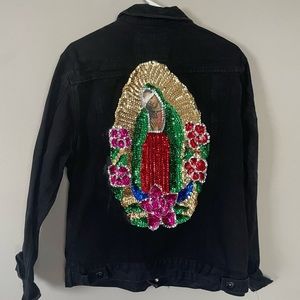 Custom Lady of Guadalupe Denim Jacket